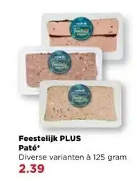 PLUS Feestelijk PLUS Paté aanbieding