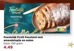 PLUS Feestelijk PLUS Feeststol met amandelspijs en noten aanbieding