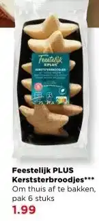 PLUS Feestelijk PLUS Kerststerbroodjes aanbieding