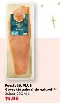 PLUS Feestelijk PLUS Gerookte zalmzijde naturel aanbieding