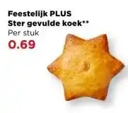 PLUS Feestelijk PLUS Ster gevulde koek aanbieding
