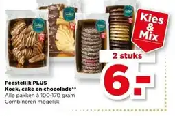 PLUS Feestelijk PLUS Koek, cake en chocolade aanbieding
