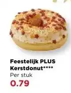 PLUS Feestelijk PLUS Kerstdonut aanbieding