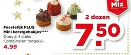 PLUS Feestelijk PLUS Mini kerstgebakjes aanbieding