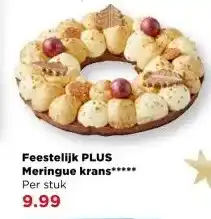 PLUS Feestelijk PLUS Meringue krans aanbieding