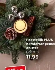 PLUS Feestelijk PLUS Kerstarrangement op ster aanbieding