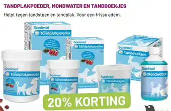 Pets & Co TANDPLAKPOEDER, MONDWATER EN TANDDOEKJES aanbieding
