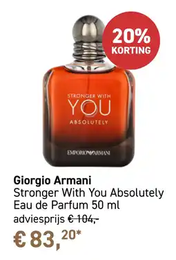 Mooi parfumerie Giorgio Armani Stronger With You Absolutely aanbieding