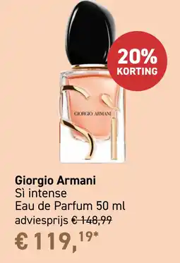 Mooi parfumerie Giorgio Armani Sì intense aanbieding