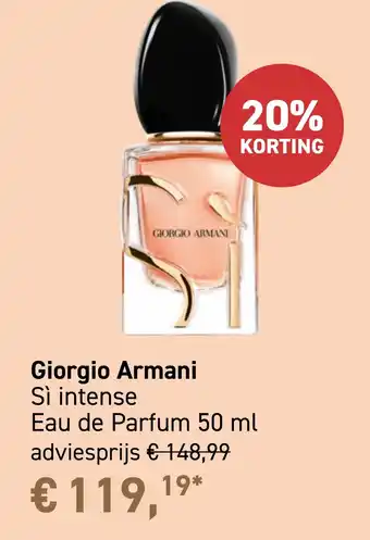 Mooi parfumerie Giorgio Armani Sì intense aanbieding