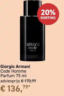 Mooi parfumerie Giorgio Armani Code Homme aanbieding