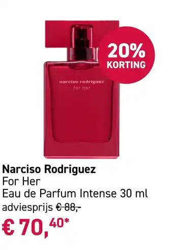 Mooi parfumerie Narciso Rodriguez For Her Eau de Parfum Intense 30 ml aanbieding