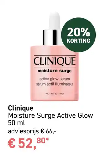 Mooi parfumerie Clinique Moisture Surge Active Glow aanbieding