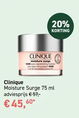 Mooi parfumerie Clinique Moisture Surge 75 ml aanbieding