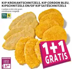 MCD Supermarkt KIP KROKANTSCHNITZELS, KIP CORDON BLEU, KIPSCHNITZELS EN/OF KIP SATÉSCHNITZELS aanbieding