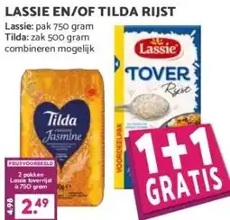 MCD Supermarkt LASSIE EN/OF TILDA RIJST aanbieding