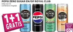 MCD Supermarkt PEPSI ZERO SUGAR EN/OF ROYAL CLUB aanbieding