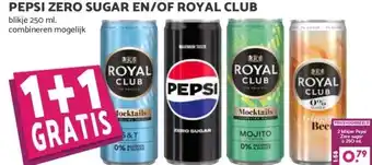 MCD Supermarkt PEPSI ZERO SUGAR EN/OF ROYAL CLUB aanbieding