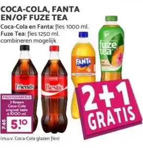 MCD Supermarkt COCA-COLA, FANTA EN/OF FUZE TEA aanbieding