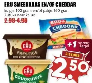 MCD Supermarkt ERU SMEERKAAS EN/OF CHEDDAR aanbieding