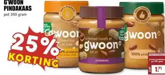 MCD Supermarkt G'WOON PINDAKAAS aanbieding