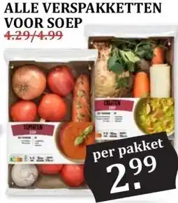 MCD Supermarkt ALLE VERSPAKKETTEN VOOR SOEP aanbieding