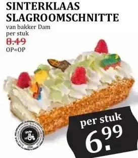 MCD Supermarkt SINTERKLAAS SLAGROOMSCHNITTE aanbieding