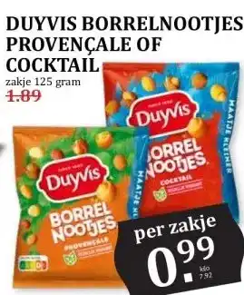 MCD Supermarkt DUYVIS BORRELNOOTJES PROVENÇALE OF COCKTAIL aanbieding