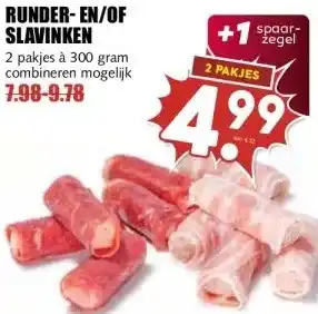 MCD Supermarkt RUNDER- EN/OF SLAVINKEN aanbieding