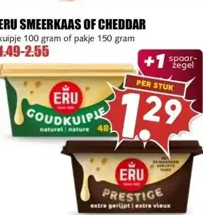 MCD Supermarkt ERU SMEERKAAS OF CHEDDAR aanbieding