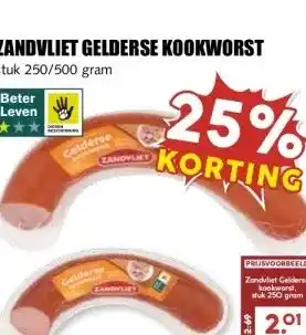 MCD Supermarkt ZANDVLIET GELDERSE KOOKWORST aanbieding