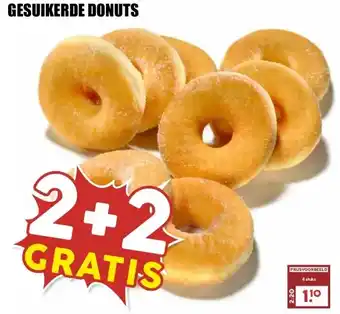 MCD Supermarkt GESUIKERDE DONUTS aanbieding