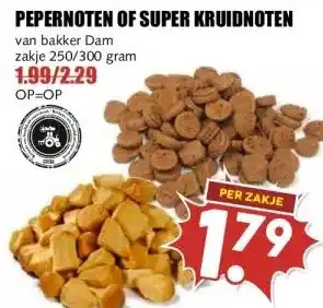 MCD Supermarkt PEPERNOTEN OF SUPER KRUIDNOTEN aanbieding