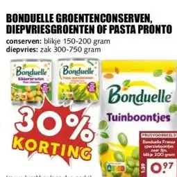 MCD Supermarkt BONDUELLE GROENTENCONSERVEN, DIEPVRIESGROENTEN OF PASTA PRONTO aanbieding