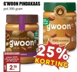 MCD Supermarkt G'WOON PINDAKAAS aanbieding