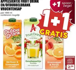MCD Supermarkt APPELSIENTJE FRUIT DRINK EN/OFDUBBELDRANK VRUCHTENSAP aanbieding