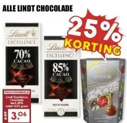 MCD Supermarkt ALLE LINDT CHOCOLADE aanbieding