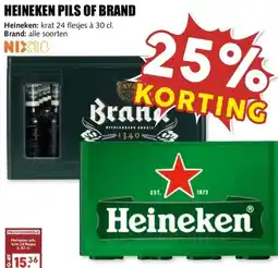 MCD Supermarkt HEINEKEN PILS OF BRAND aanbieding