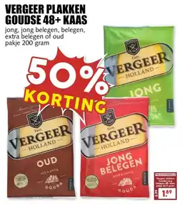 MCD Supermarkt VERGEER PLAKKEN GOUDSE 48+ KAAS aanbieding