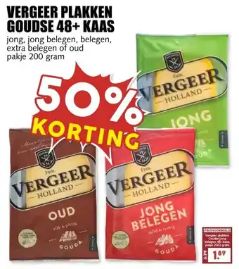 MCD Supermarkt VERGEER PLAKKEN GOUDSE 48+ KAAS aanbieding