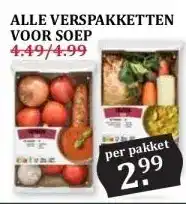 MCD Supermarkt ALLE VERSPAKKETTEN VOOR SOEP aanbieding