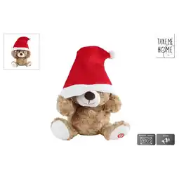 Marskramer Dansende beer met kerstmuts en muziek aanbieding