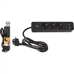 Marskramer Stekkerdoos 3 Weg 2 Usb Zwart aanbieding