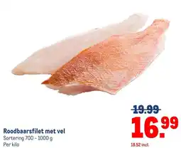 Makro Roodbaarsfilet met vel aanbieding
