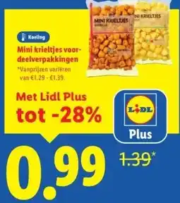 Lidl Mini krieltjes voor- deelverpakkingen aanbieding