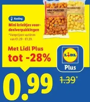Lidl Mini krieltjes voor- deelverpakkingen aanbieding