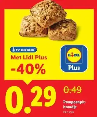 Lidl Pompoenpit- broodje aanbieding