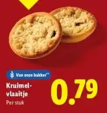 Lidl Kruimel- vlaaitje aanbieding