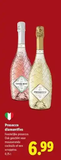 Lidl Prosecco diamantfles aanbieding