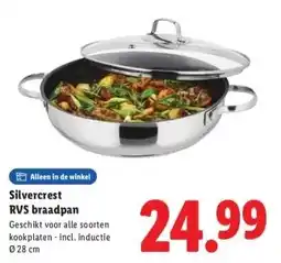 Lidl SilvercrestRVS braadpan aanbieding